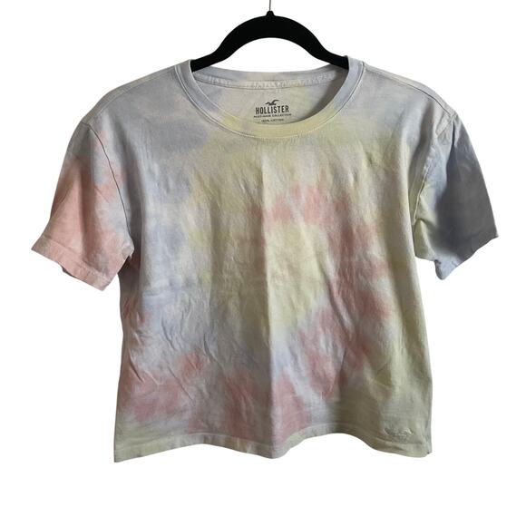 Hollister Must Have Collection 100% Cotton Cropped Tie Dye Tee - Size Small - Picture 1 of 6